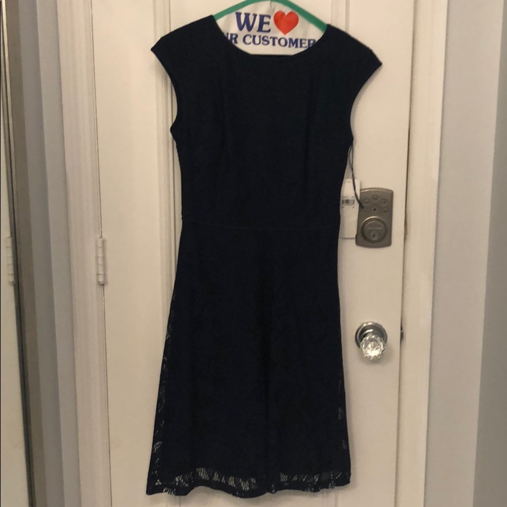 Navy lace dress sz 0P